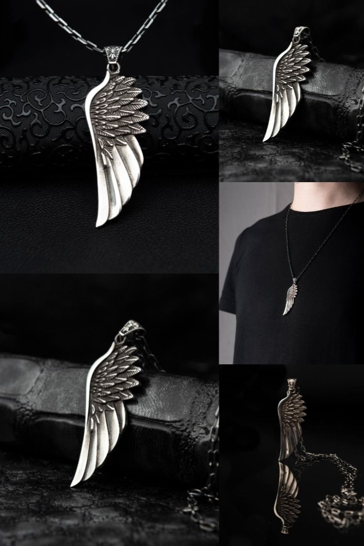 Angel Wing Men Necklace