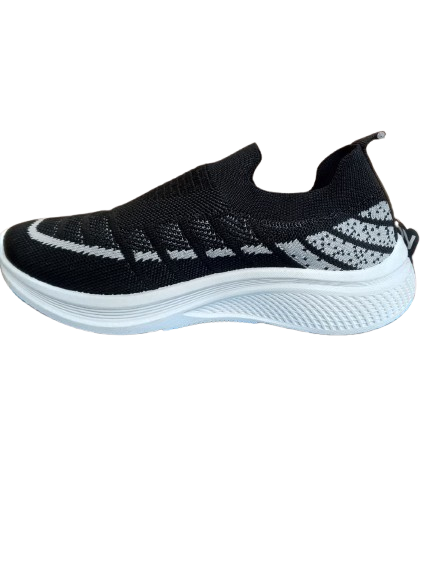 Black Slip-On Sport Sneakers