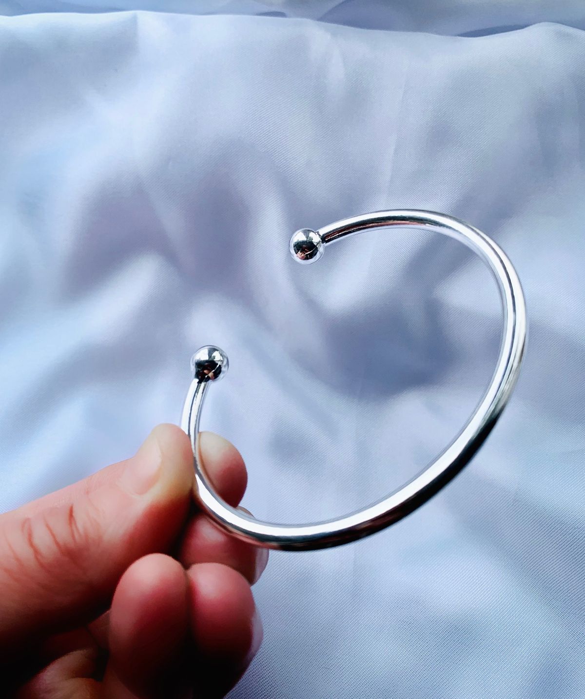 Sterling Silver Solid Cuff Bangle