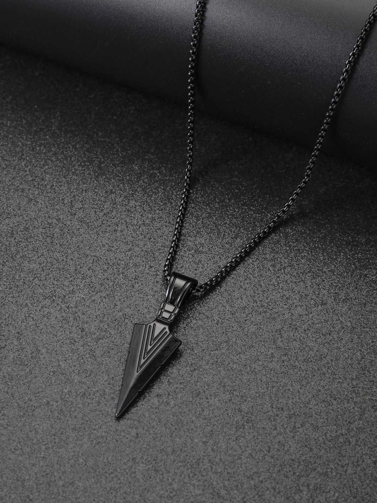 Viking Arrow Steel Necklace