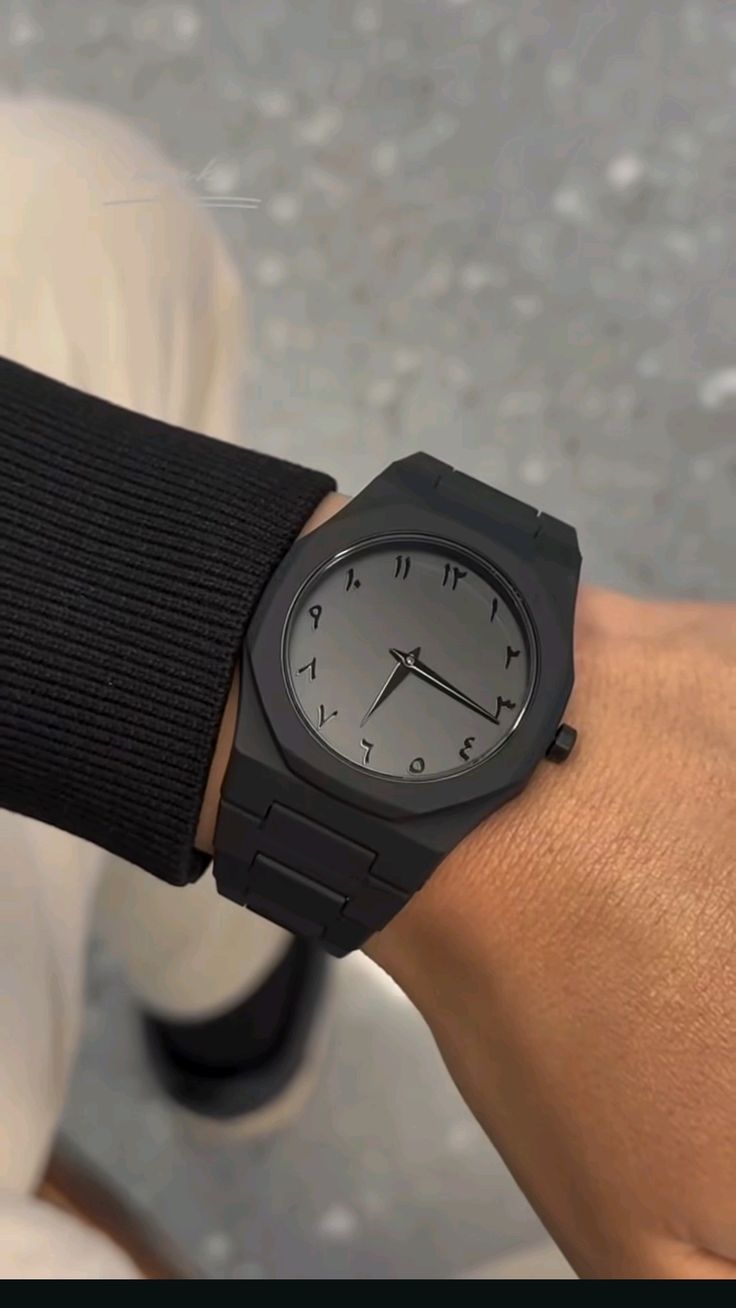 Black Aura Arabic Watch.