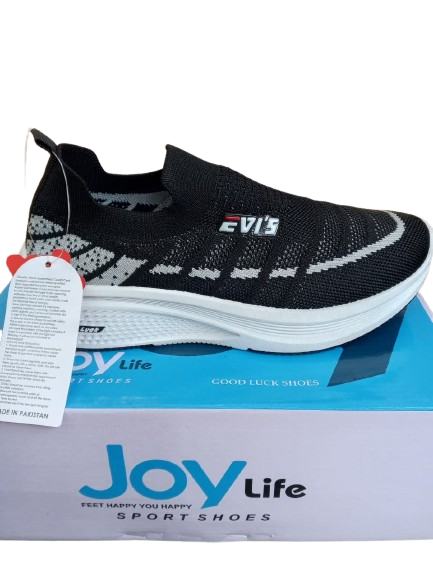 Black Slip-On Sport Sneakers