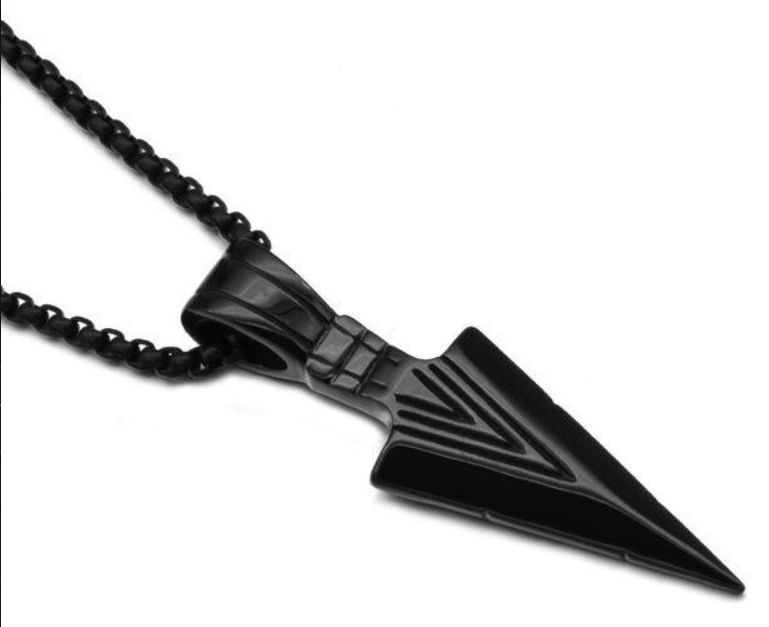Viking Arrow Steel Necklace