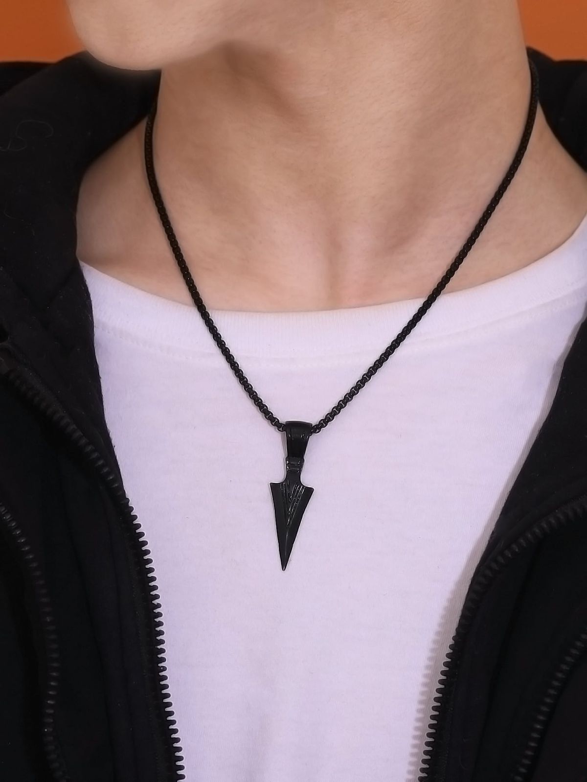 Viking Arrow Steel Necklace