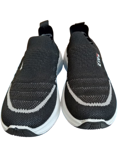 Black Slip-On Sport Sneakers