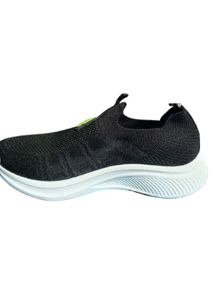 Men’s Black Slip-On Knit Sneakers – Lightweight Comfort & Casual Style