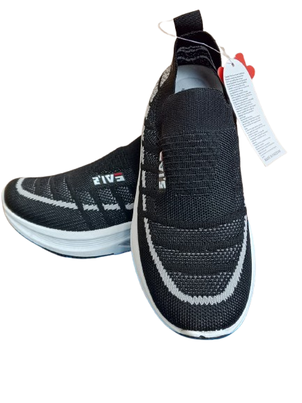 Black Slip-On Sport Sneakers