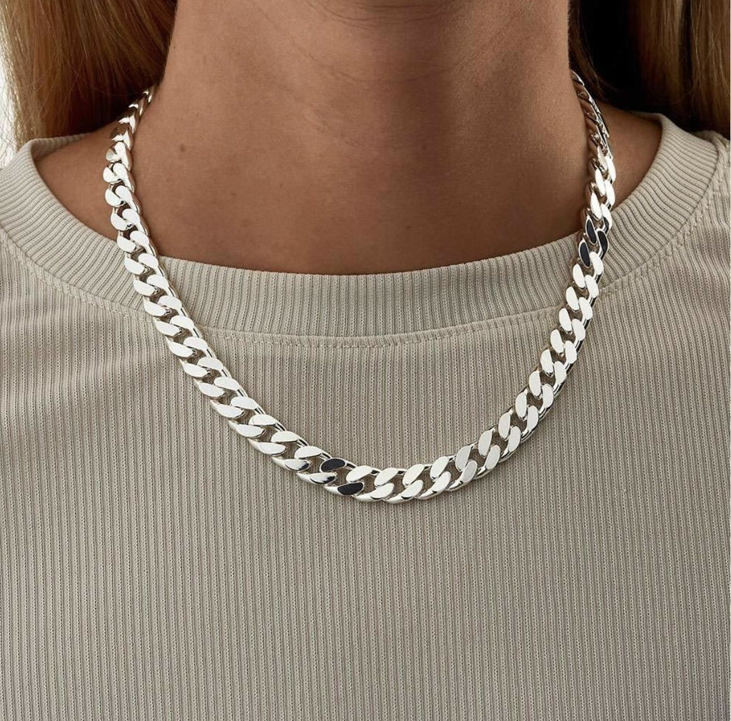 Bold Cuban Link Chain – Stainless Steel Statement Necklace